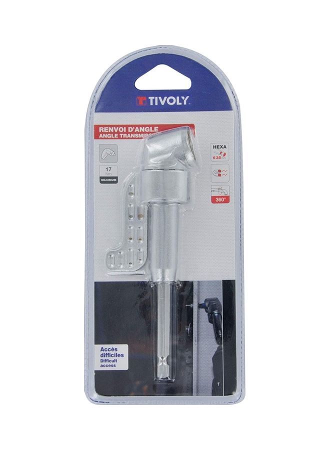 Angle Driver Bit Holder Silver 35mm
