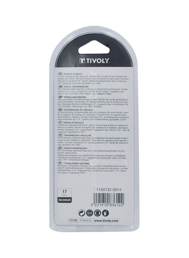 Angle Driver Bit Holder Silver 35mm
