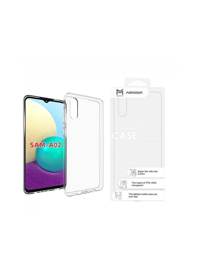 مارجون غطاء حماية واقٍ من البولي يوريثان الحراري لهاتف سامسونج جالاكسي A02 شفاف - Image 1