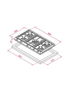 TEKA Efx 90.1 5G Ai Al Dr Left Gas Hob With 5 High Efficiency Burners In 90 Cm Of Natural 40211631 Silver  - Image 2