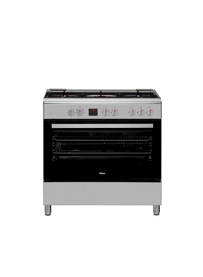 TEKA FS 901 5GE Free Standing Cooker With Gas Hob And Multifunction Electric Oven 40297953 Stainless Steel / Black - Image 1