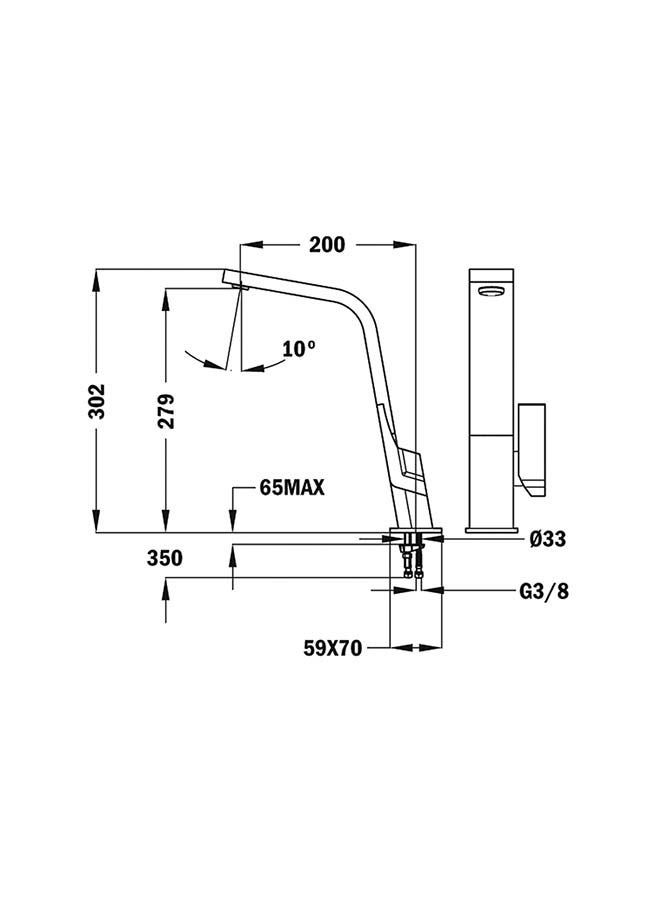 Professional Kitchen Faucet High Spout Tap Silver - v1618463679/N38067286A_2