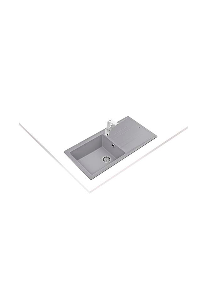 TEKA Stone 60 L-Tg 1B 1D Inset Tegranite Sink With One Bowl And Drainer Metallic Grey 1000x510x200mmmm - Image 2