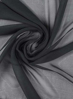 Smooth Silky Soft Chiffon Fabric 58inchx5m Black