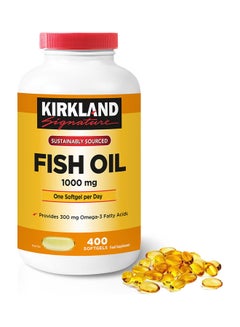 Fish Oil 1000mg With 300mg Omega 3 Fatty Acids 400 Softgels