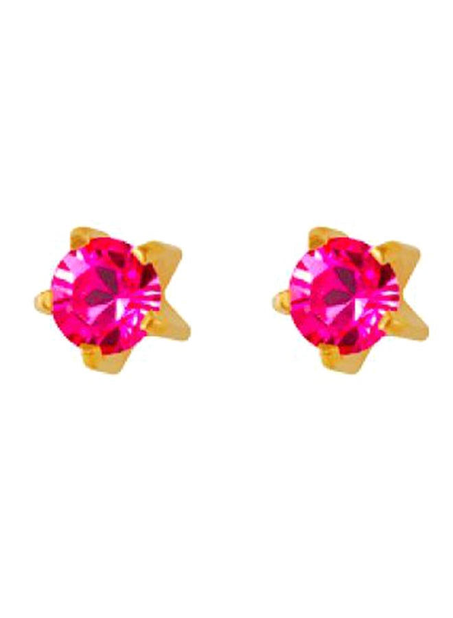 MediSystem 24k Gold Plated Swarovski Stud Earrings  - Image 1