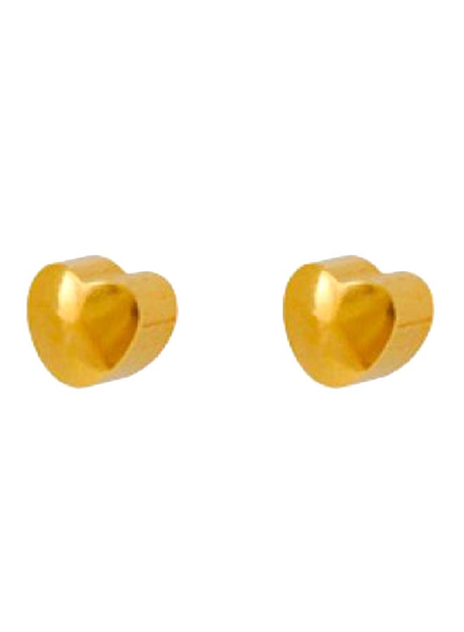 MediSystem 24k Gold Plated Heart Earrings  - Image 1
