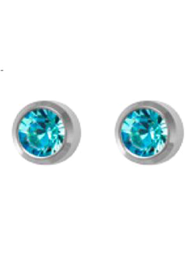 MediSystem 316L Stainless Steel Swarovski Stud Earrings  - Image 1