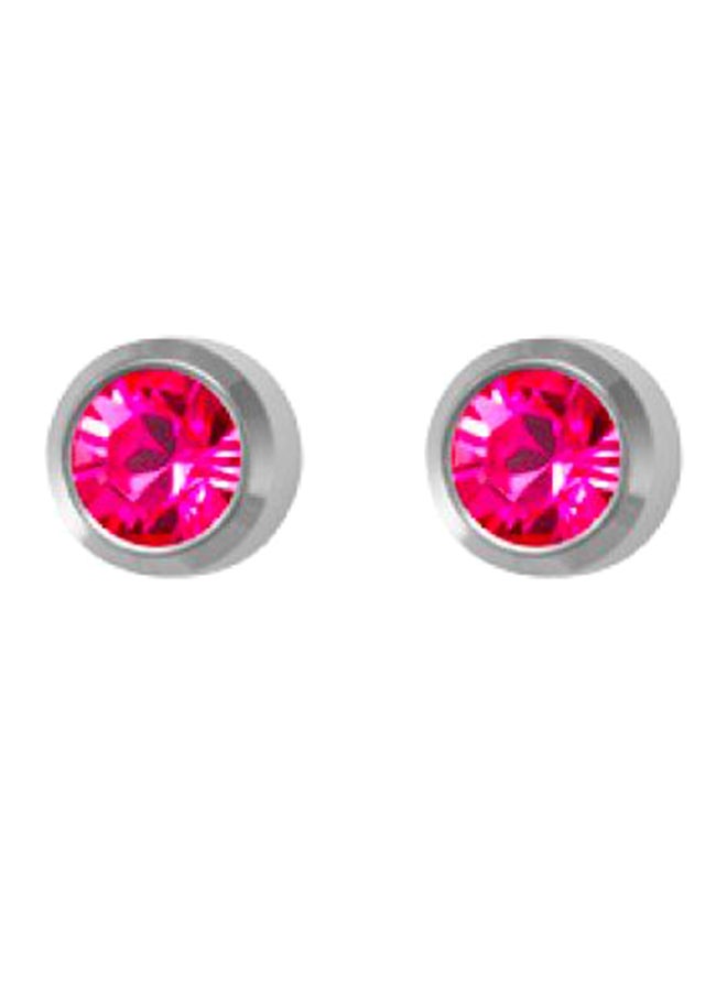 MediSystem 316L Stainless Steel Rose Swarovski Earrings  - Image 1