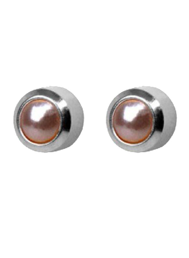 MediSystem 316L Stainless Steel Pearl Swarovski Earrings  - Image 1
