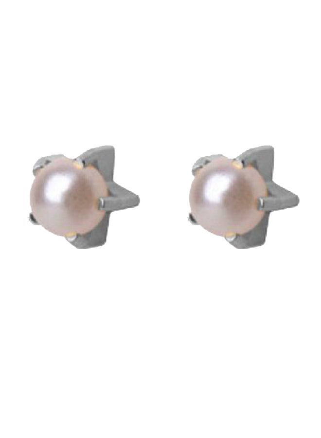 MediSystem 316L Stainless Steel Rose Swarovski Earrings  - Image 1