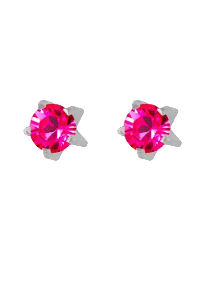 MediSystem 316L Stainless Steel Rose Swarovski Earrings  - Image 1