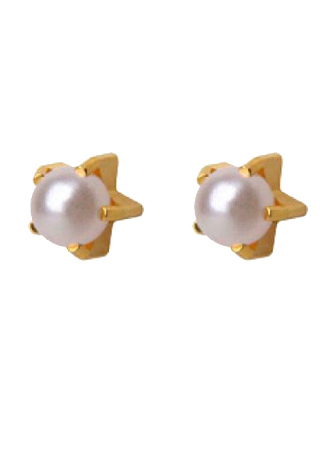 MediSystem 24K Gold Plated Pearl Earrings  - Image 1