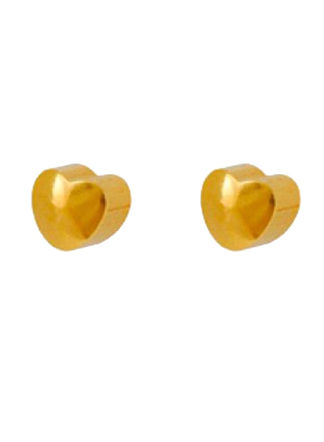 MediSystem 24K Gold Plated Heart Shaped Earrings  - Image 1