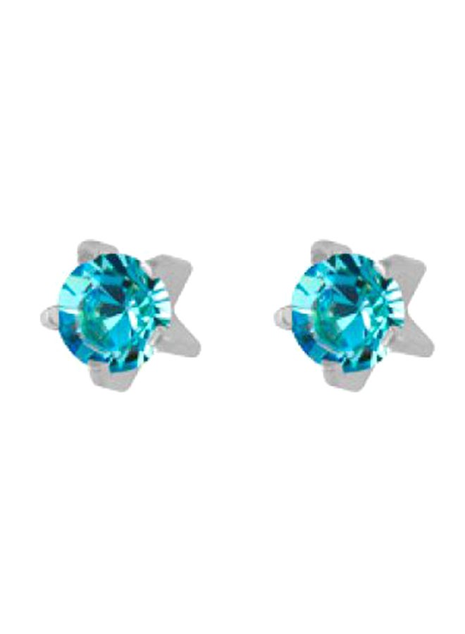 MediSystem Stainless Steel Swarovski Earrings  - Image 1