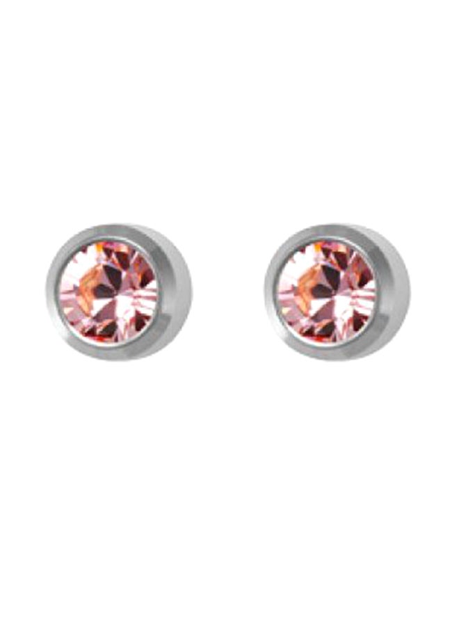 MediSystem Stainless Steel Move Swarovski Earrings  - Image 1