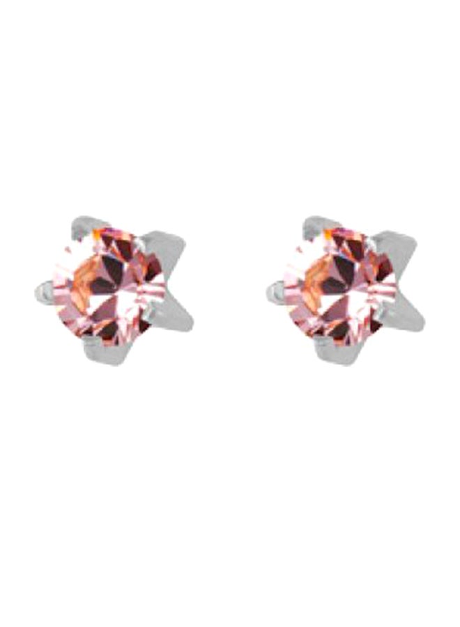 MediSystem Stainless Steel Move Tiffany Swarovski Earrings  - Image 1