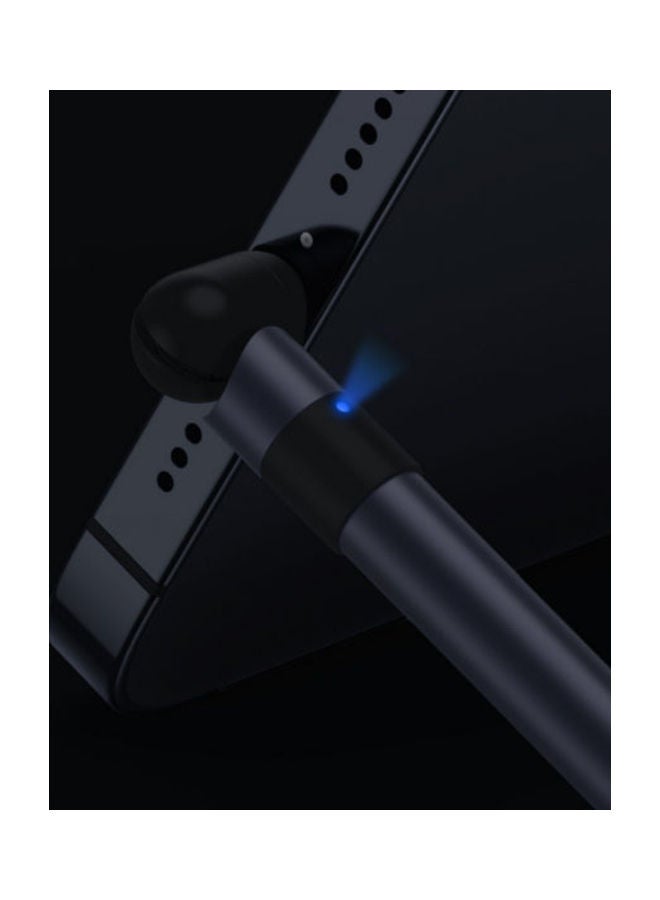 180 ° Rotatable iPhone Fast Charging Cable Black - Image 5