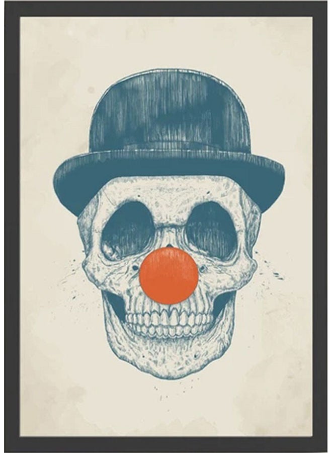 Dead Clown Framed Wall Art Painting Multicolour 23 x 30.5cm - v1618474707/N46566232A_1