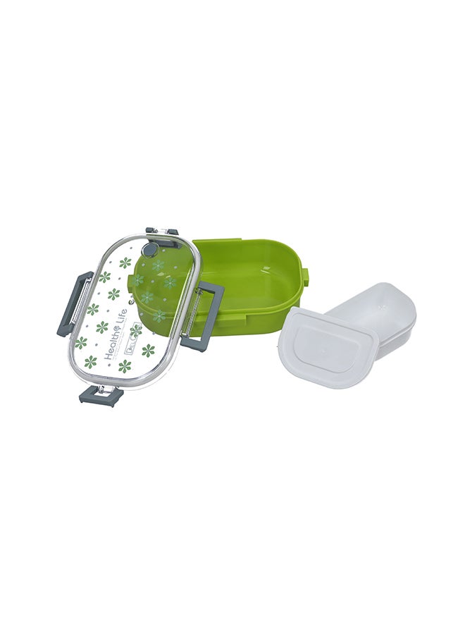 DELCASA Plastic Lunch Box Green/Clear/Grey  - Image 4