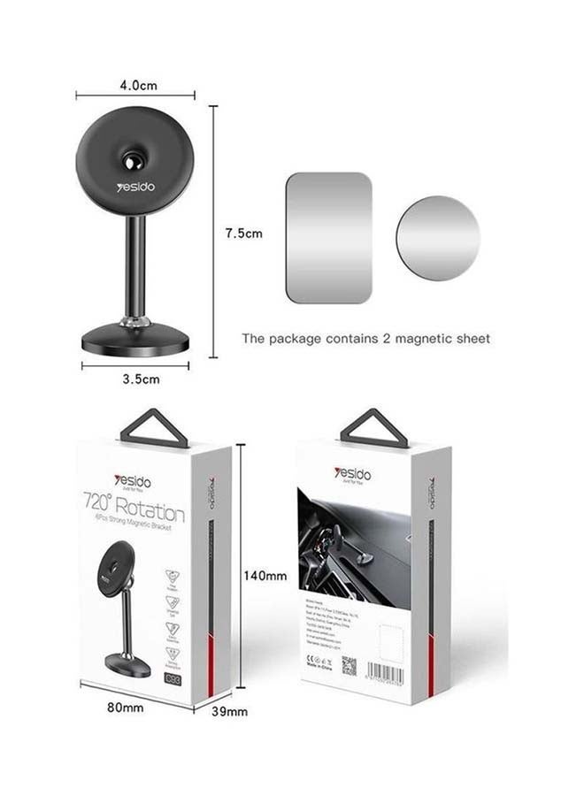 Yesido Magnetic Bracket 720 Degree Phone Mount black - Image 2