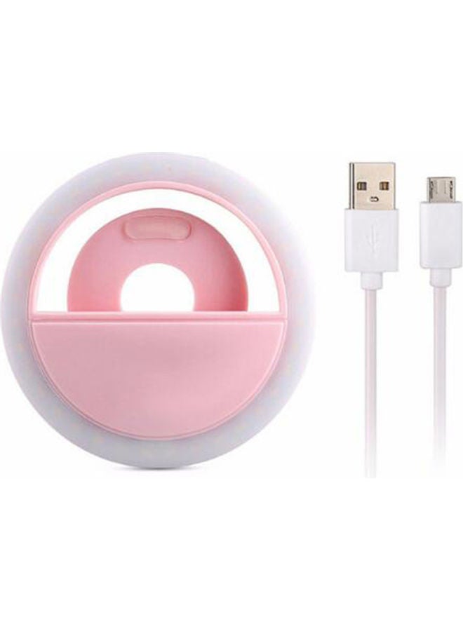 Selfie Ring Light Pink/White - Image 1