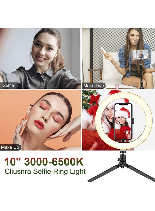 Selfie Ring Light With Stand Black/White - Image 5