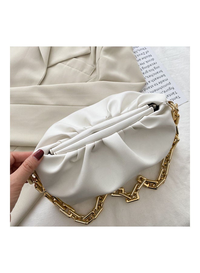 Chain Detail Crossbody Bag White  - Image 2
