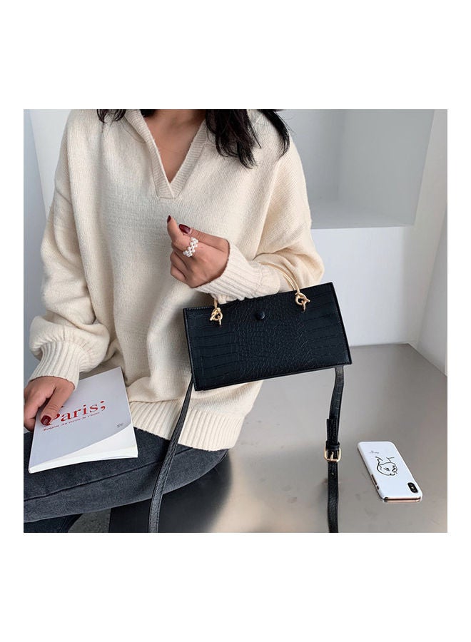 Box Style Crossbody Bag Black  - Image 4