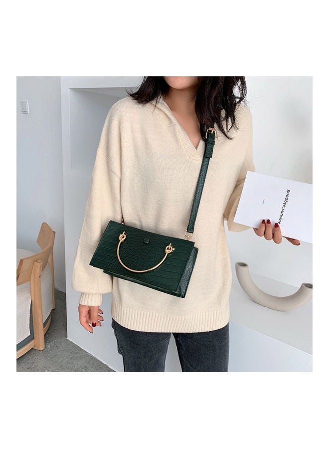 Box Style Crossbody Bag Green  - Image 2