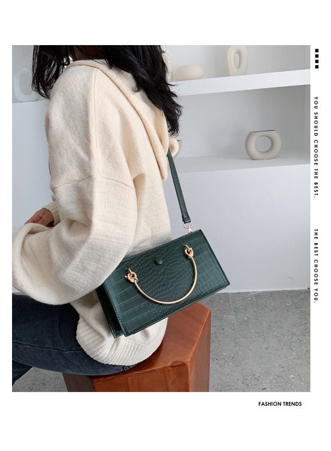 Box Style Crossbody Bag Green  - Image 3