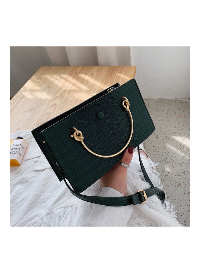 Box Style Crossbody Bag Green  - Image 5