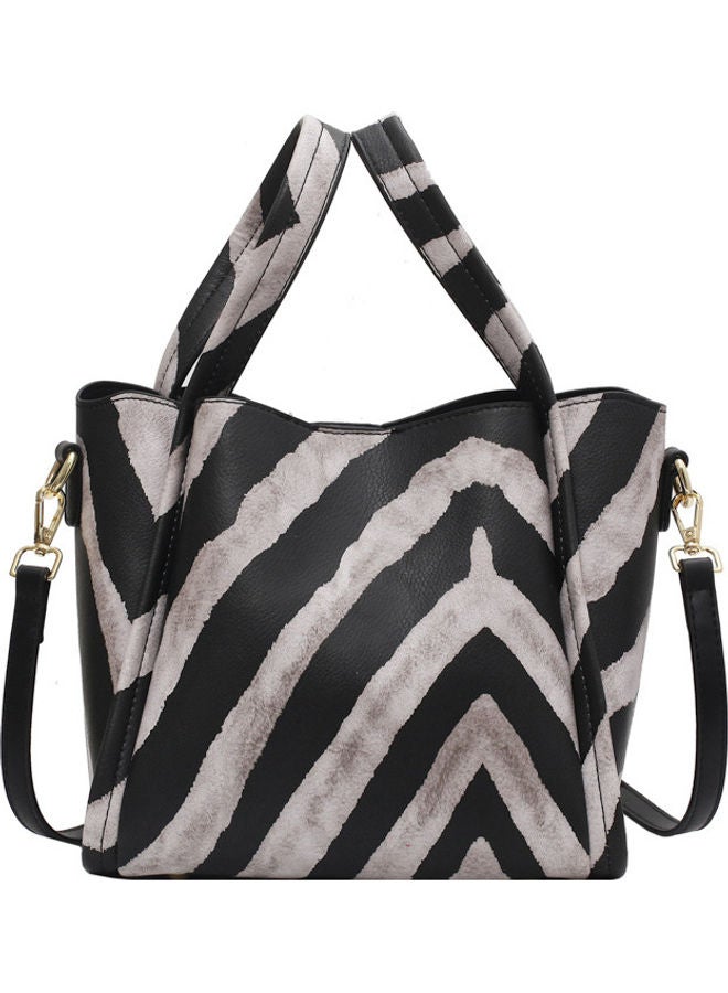 Zebra Print Satchel Black/White  - Image 1