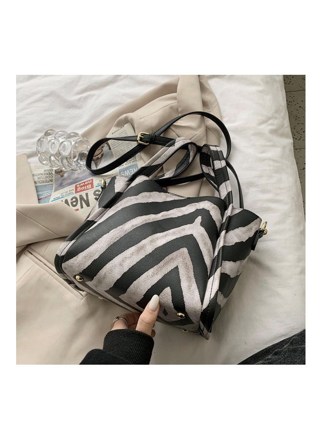 Zebra Print Satchel Black/White  - Image 2
