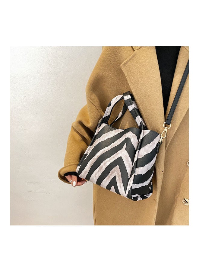Zebra Print Satchel Black/White  - Image 3