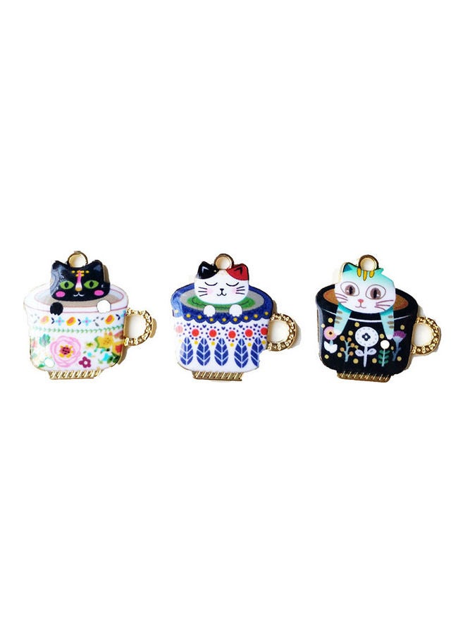 6-Piece Krinted Kitten Shape Earrings Charms Set  - Image 1