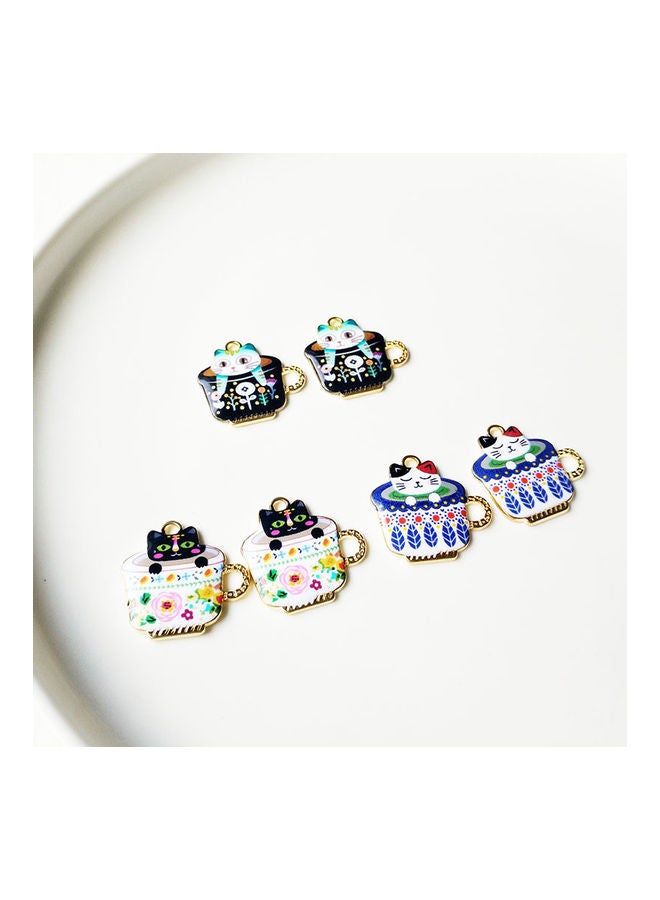 6-Piece Krinted Kitten Shape Earrings Charms Set  - Image 2