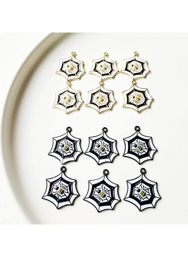 12-Piece Spider Web Shape Earrings Charms Set  - Image 2