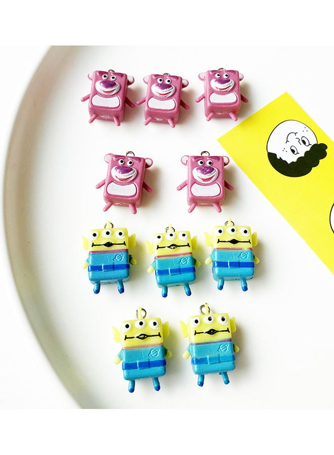 10-Piece Bear Monster Shape Earrings Charms Set  - Image 2