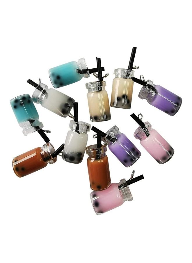 Pair Of 6 Milk Tea Pendant Charms  - Image 1