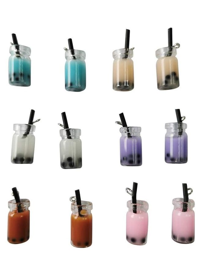 Pair Of 6 Milk Tea Pendant Charms  - Image 2