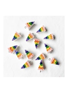 14-Piece Triangle Cake Shape Earrings Charms Set