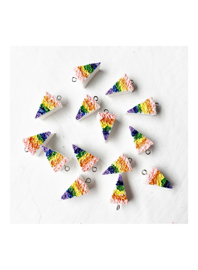 Generic - 14-Piece Triangle Cake Shape Earrings Charms Set - Image 1