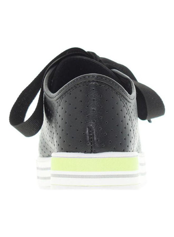 MOLEKINHA Lace Up Low Top Perforated Casual Sneakers Black - Image 4