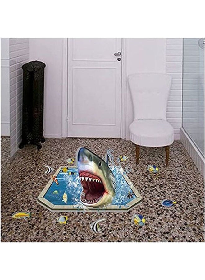 3D Decorative Wall Sticker In The Shape Of A Shark Multicolour 60X90cm  - Image 1