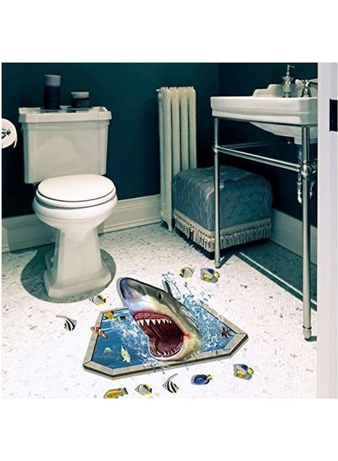 3D Decorative Wall Sticker In The Shape Of A Shark Multicolour 60X90cm  - Image 2