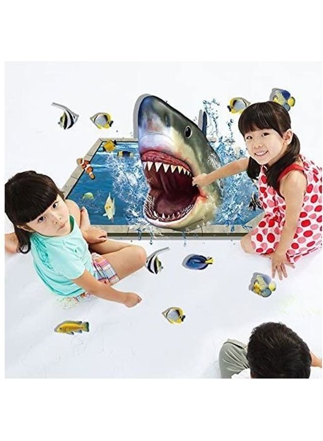 3D Decorative Wall Sticker In The Shape Of A Shark Multicolour 60X90cm  - Image 3