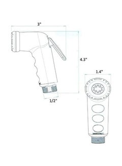 Handheld Bidet Sprayer For Toilet White 1.5meter - v1618487599/N43778077A_4