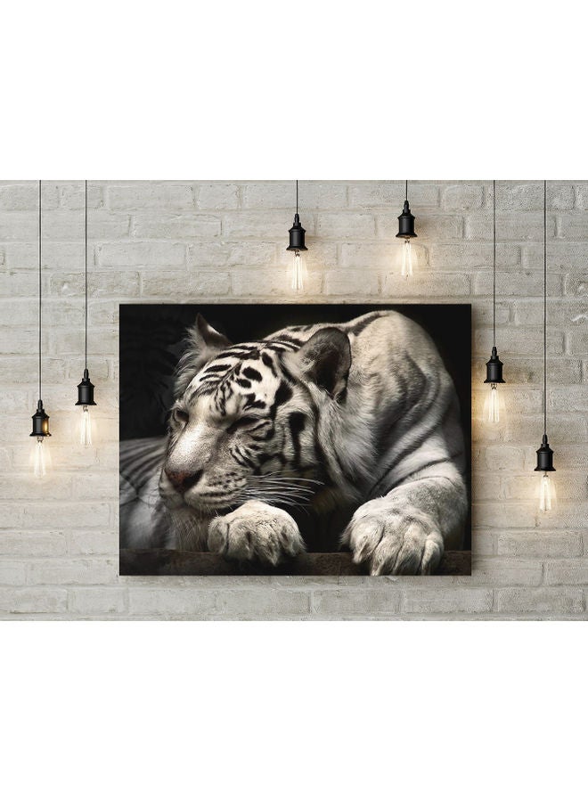 لوحة فنية بتصميم نمر متعدد الألوان 40x40سم - Image 2