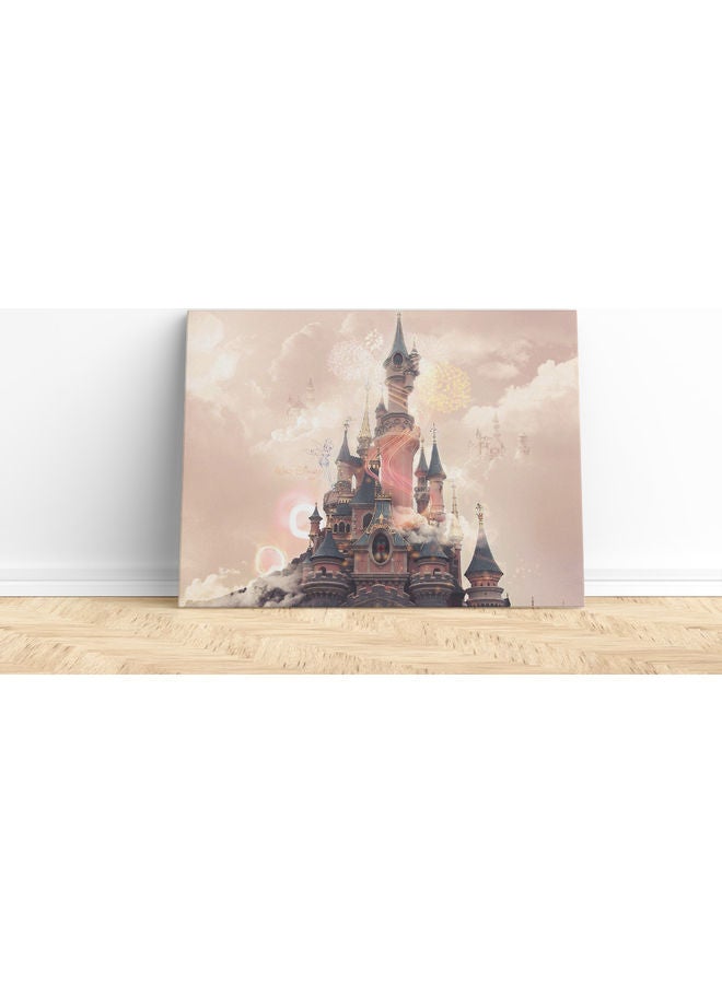 لوحة فنية بتصميم قلعة متعدد الألوان 50x30سم - Image 2